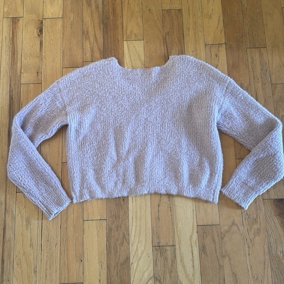 Wild Fable | Cropped Cozy Sweater | Dusty Rose | V-Neck | size XL - Picture 4 of 4